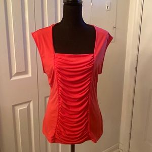 Style and company coral sleeve less blouses